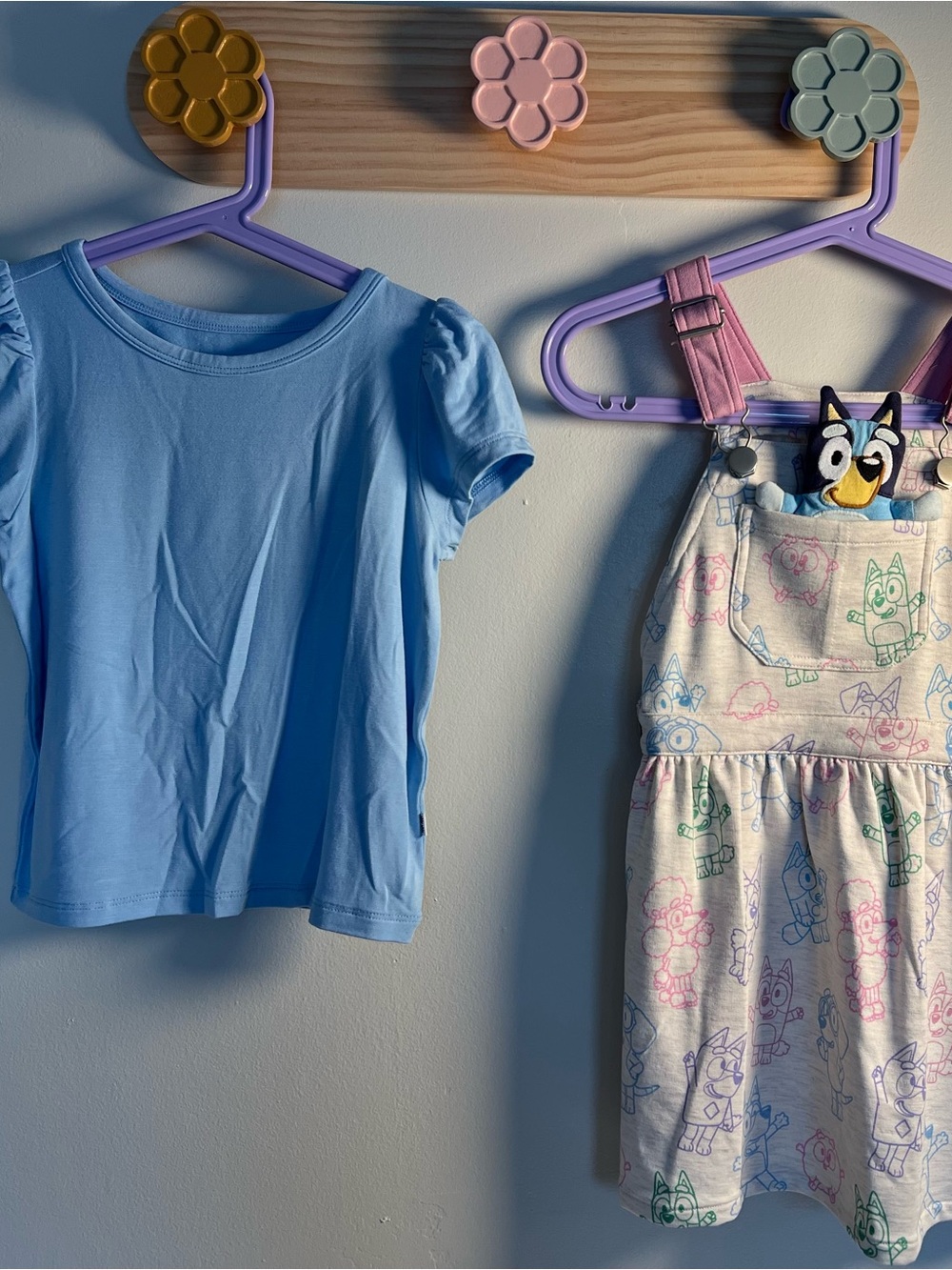 Little Sleepies 3T Bluey Skirt Overalls + Top